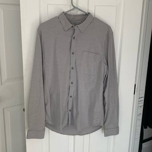 Lululemon commission grey dress shirt.